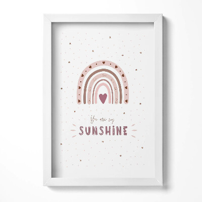 Keretezett kép Szivárvány és szív motívum