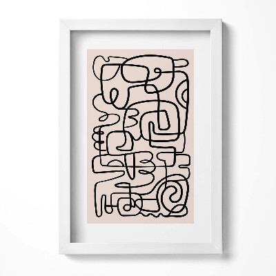 Keretezett kép Absztrakt vonalrajz organikus formák