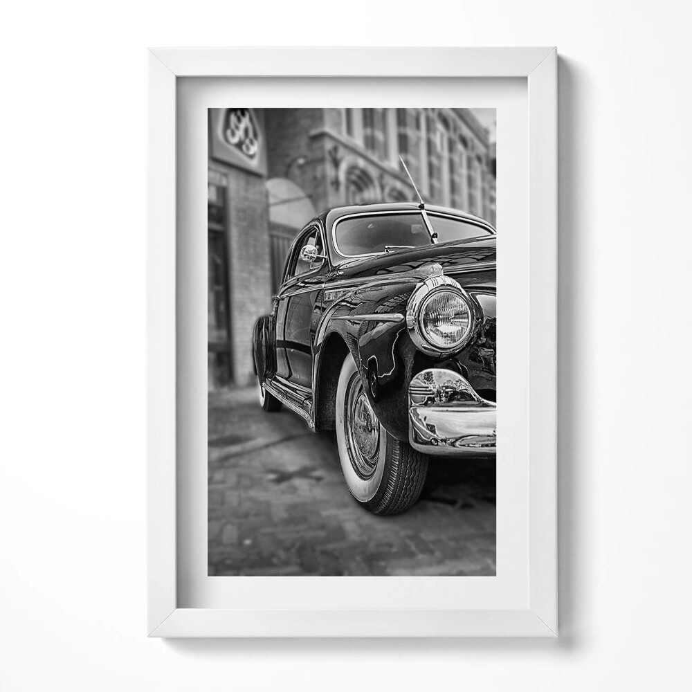Keretezett kép Régi fekete autó