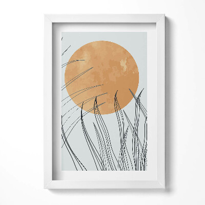 Keretezett kép Napsütés és növények sziluettje