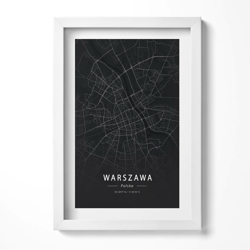 Keretezett kép Városi térkép Warszawa