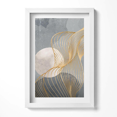 Keretezett kép Absztrakt vonalak és hold