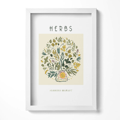 Keretezett kép Fűszernövények és virágok