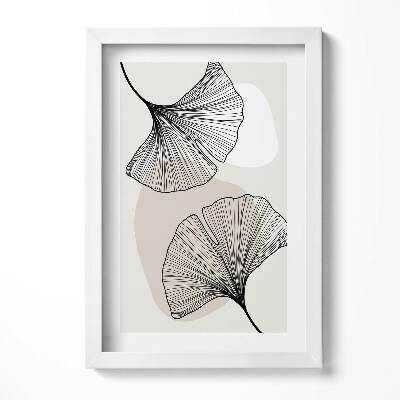 Keretezett kép Levélmintás minimalista design