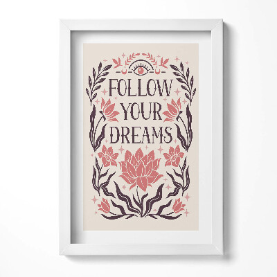 Keretezett kép Virágok és inspiráló üzenet