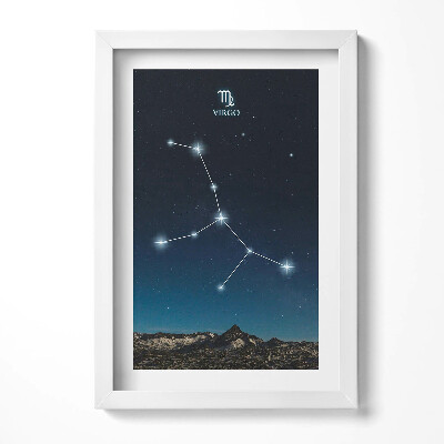 Keretezett kép Szűz csillagkép a csillagos égen