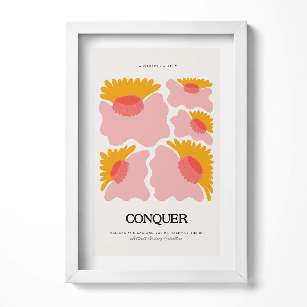 Keretezett kép Absztrakt virágmotívumok