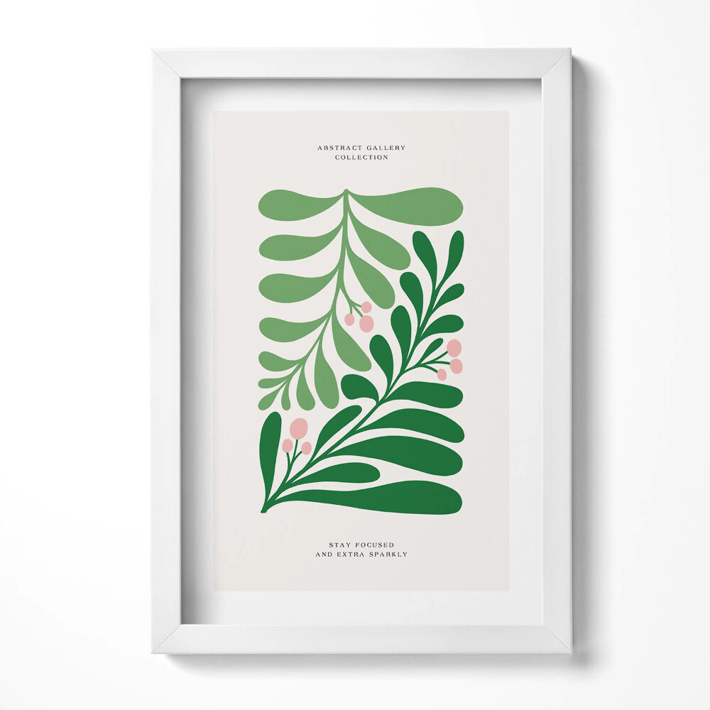 Keretezett kép Absztrakt növényi motívum