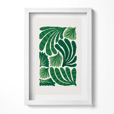 Keretezett kép Zöld levelek absztrakt mintázata