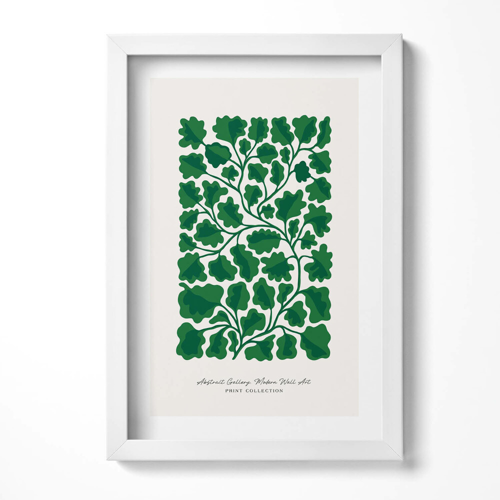 Keretezett kép Zöld levelek mintázata