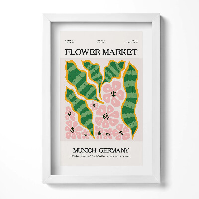 Keretezett kép Virágpiac színes virágok és levelek