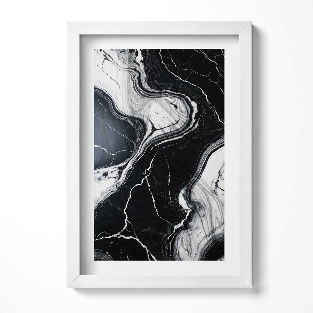 Keretezett kép Absztrakt fekete-fehér mintázat