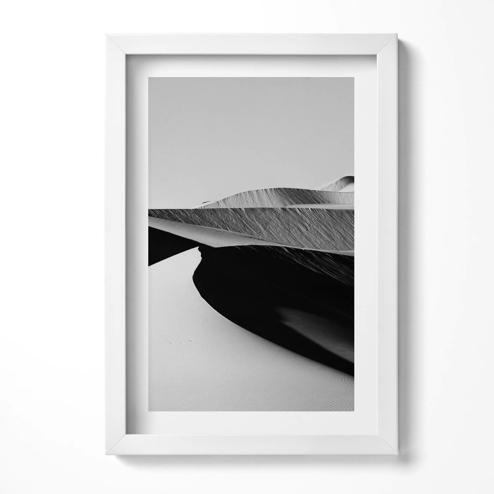 Keretezett kép Absztrakt homokdűnék fekete-fehérben
