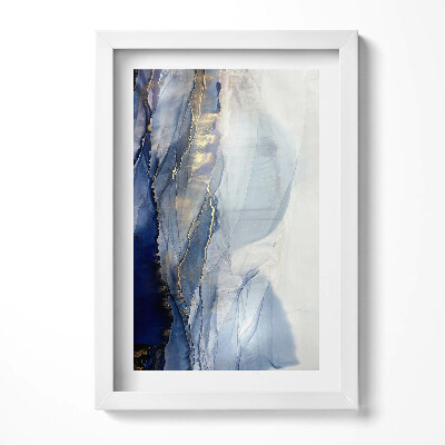 Keretezett kép Absztrakt kék és arany minták