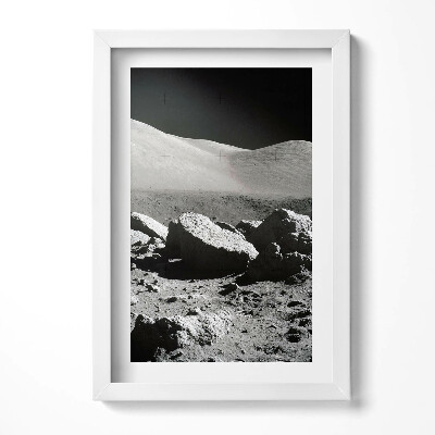 Keretezett kép Holdbéli táj sziklák és homok