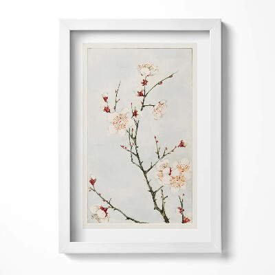 Keretezett kép Virágzó ágak fehér virágokkal