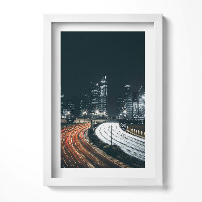 Keretezett kép Fényekkel teli városi táj