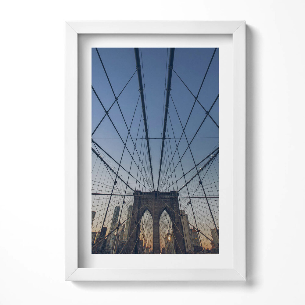 Keretezett kép Brooklyn híd geometrikus perspektívája