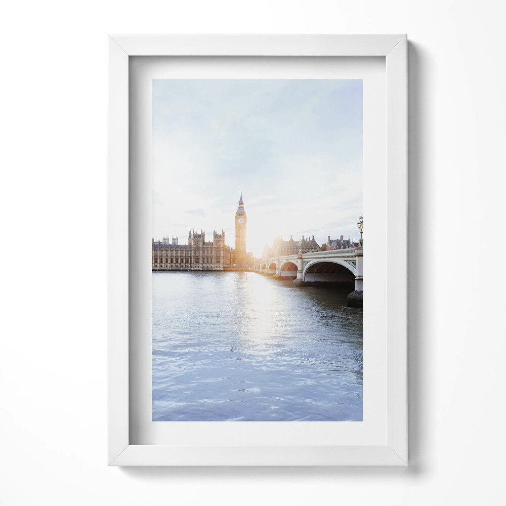 Keretezett kép Londoni táj Big Ben és folyó