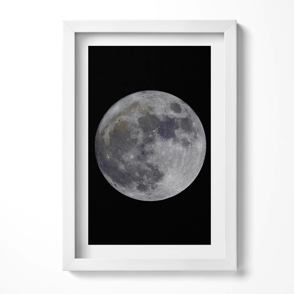 Keretezett kép Telihold sötét háttérrel