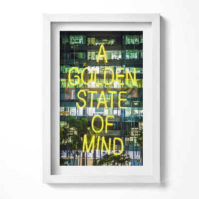 Keretezett kép Modern városi táj neon felirat