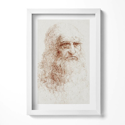 Keretezett kép Öreg férfi arca hosszú szakállal