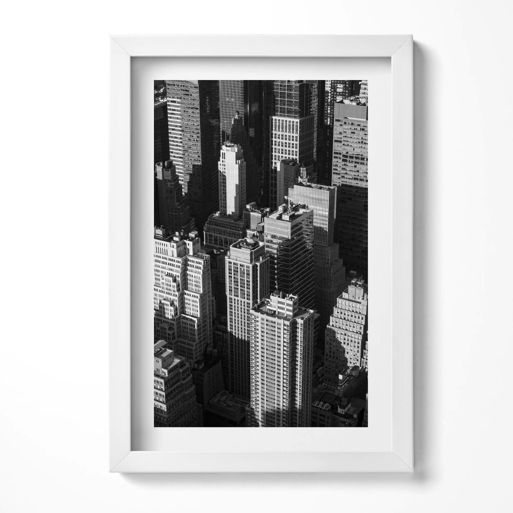 Keretezett kép Fekete-fehér városi táj