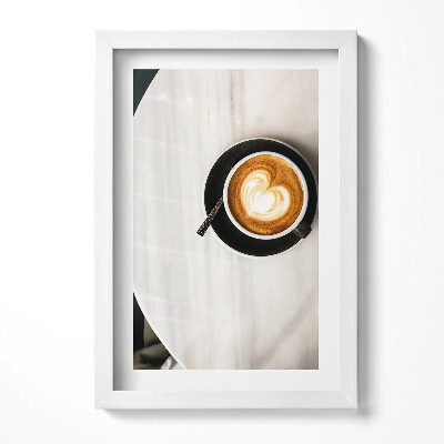 Keretezett kép Kávé a márványasztalon
