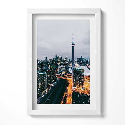 Keretezett kép Toronto városképe éjszaka