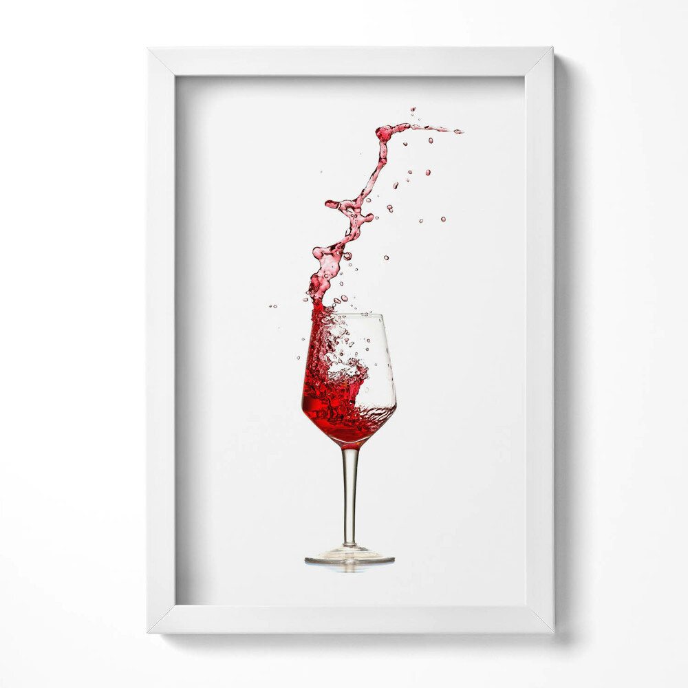 Keretezett kép Borospohárban fröccsenő vörös folyadék