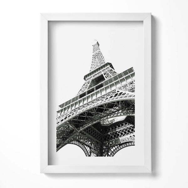 Keretezett kép Eiffel-torony fekete-fehér stílusban