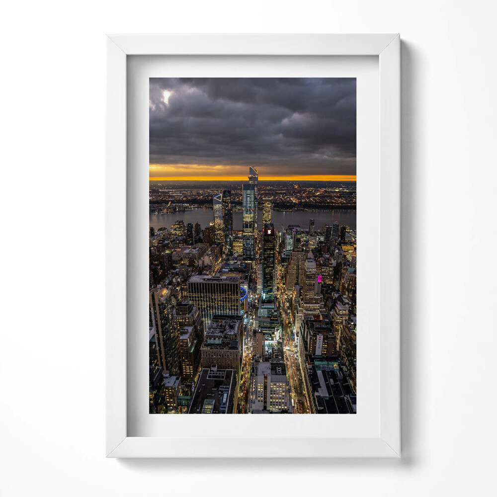 Keretezett kép Városi táj éjszaka fényekkel