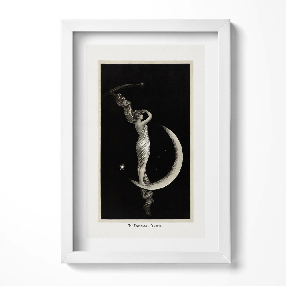 Keretezett kép Női alak a holdon