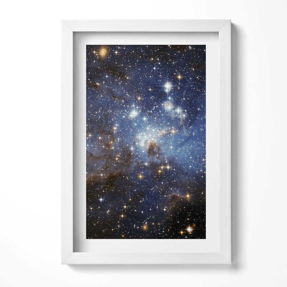 Keretezett kép Csillagos égbolt galaxisokkal