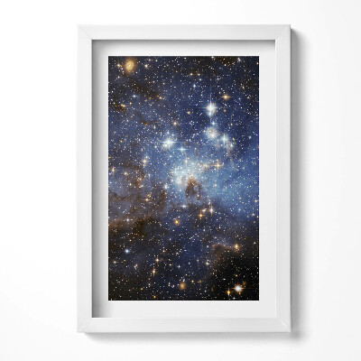 Keretezett kép Csillagos égbolt galaxisokkal