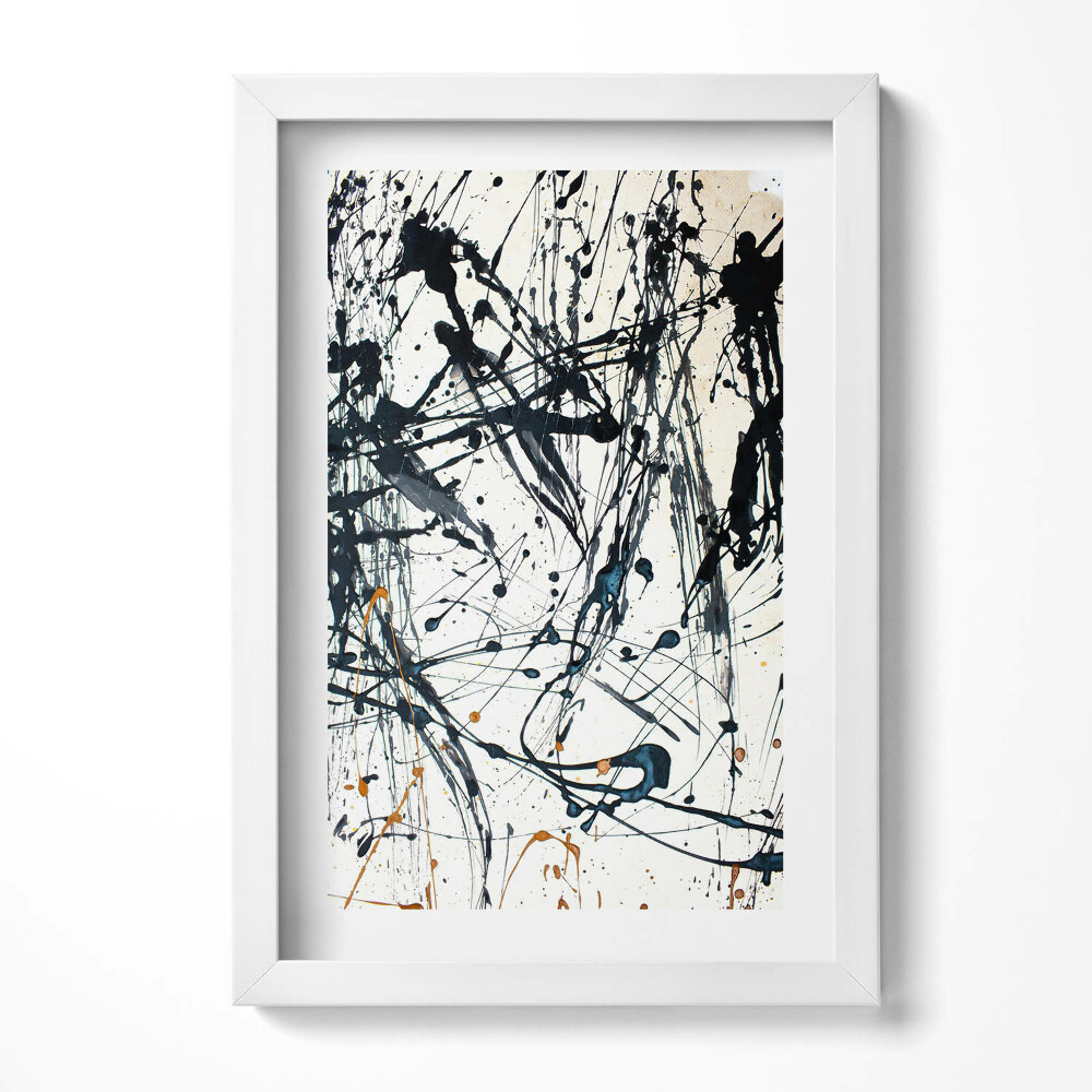 Keretezett kép Absztrakt festmény dinamikus vonalak