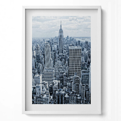 Függőleges kép keretben New York város panorámája