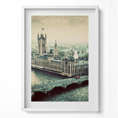 Függőleges kép keretben Látkép a Westminster-palotáról