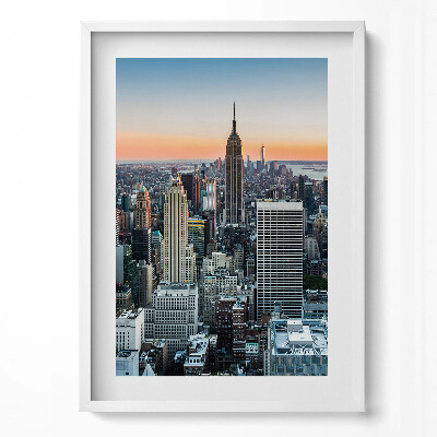 Függőleges kép keretben New York város panorámája