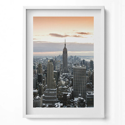 Függőleges kép keretben New York város panorámája