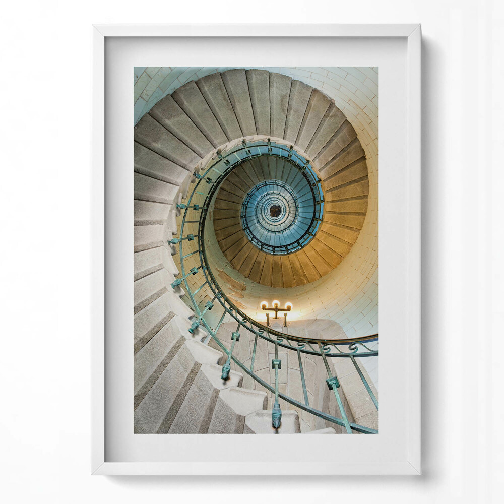 Függőleges kép keretben Csigalépcső spirál formában