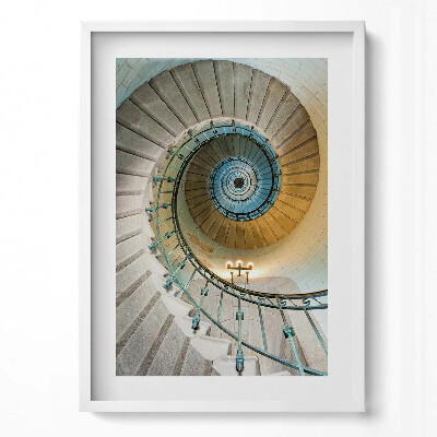 Függőleges kép keretben Csigalépcső spirál formában