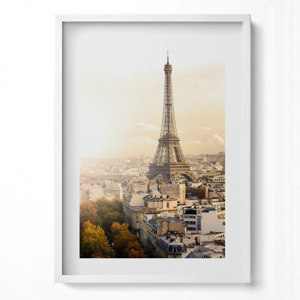 Függőleges kép keretben Eiffel-torony Párizsban