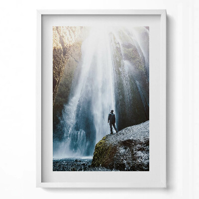 Függőleges kép keretben Vízesés és sziluett