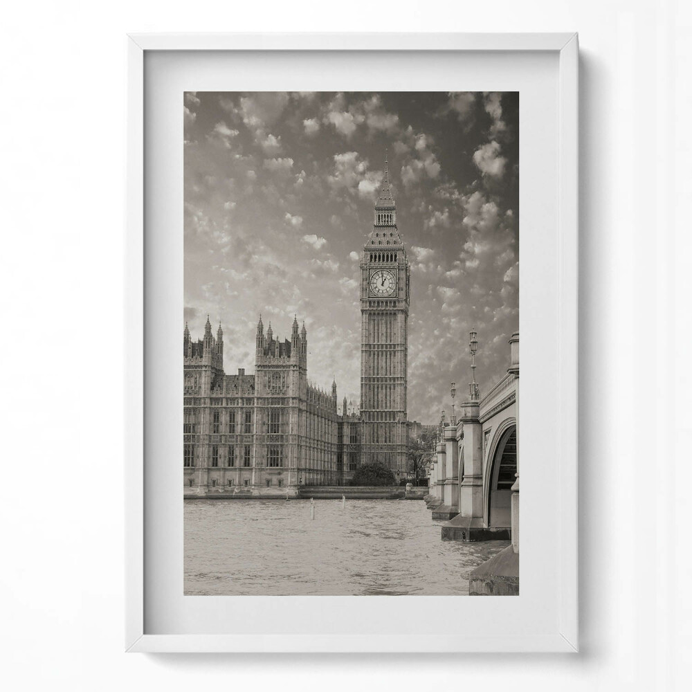 Függőleges kép keretben Big Ben és a Parlament