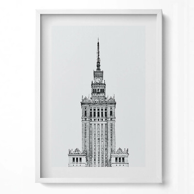 Függőleges kép keretben Fényképes épület toronnyal