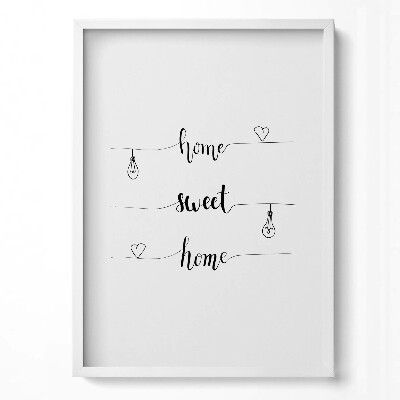 Függőleges kép keretben Otthon édes otthon felirat