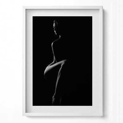 Függőleges kép keretben Női alak sziluettje