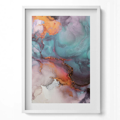 Függőleges kép keretben Absztrakt színes folyékony formák