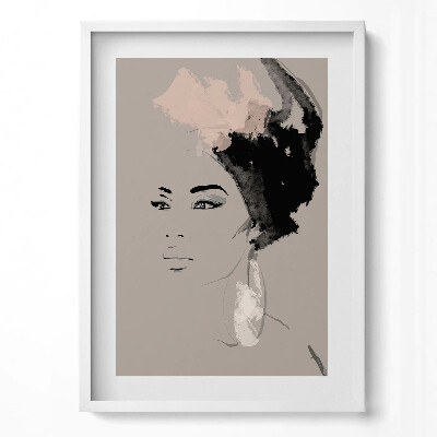 Függőleges kép keretben Absztrakt női portré